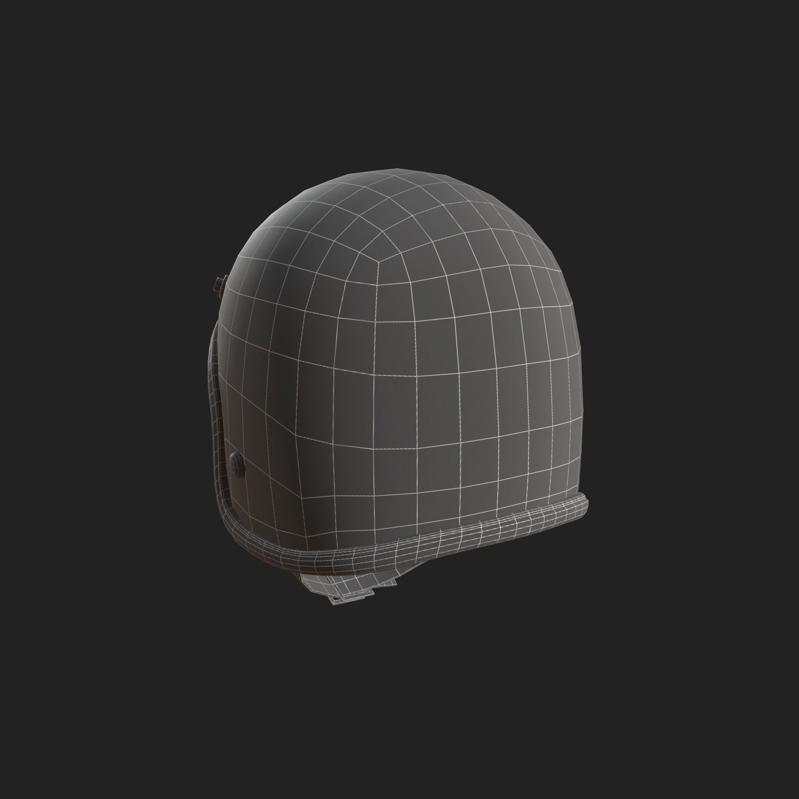 Helmet racer scifi Generic sport Low-poly 3D model_8