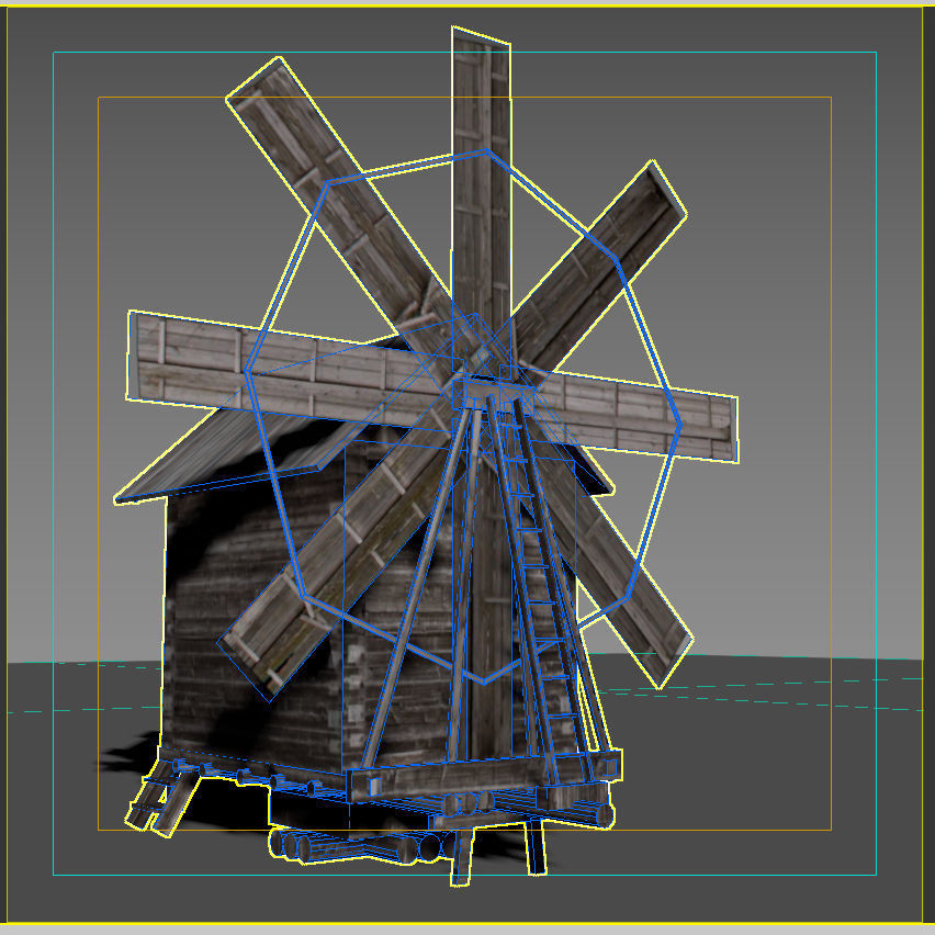 Windmill on Kizhi Island 3D model_5