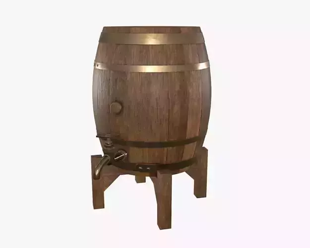 Wooden barrel for beer 02