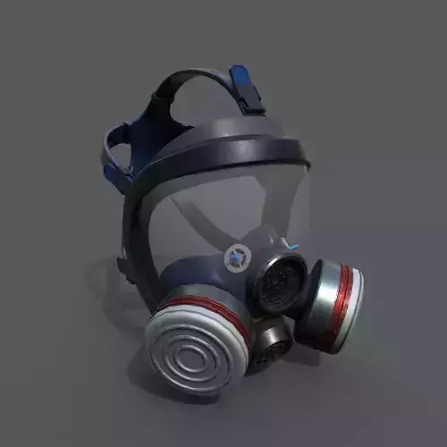 Gas mask helmet 3d model military combat 