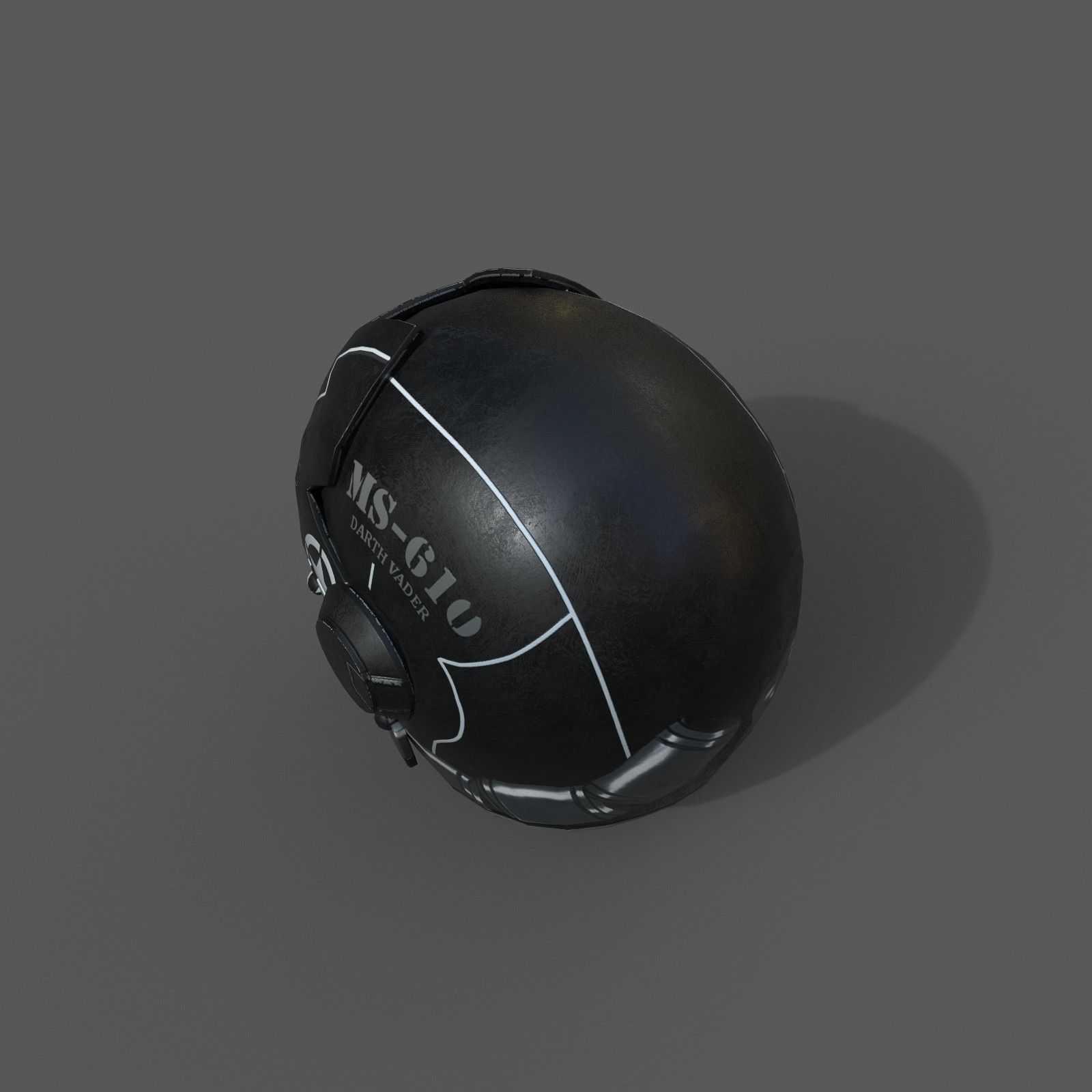 Helmet military Scifi low poly combat  Low-poly 3D model_4