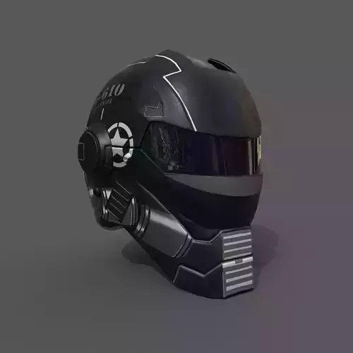 Helmet military Scifi low poly combat  Low-poly 3D model