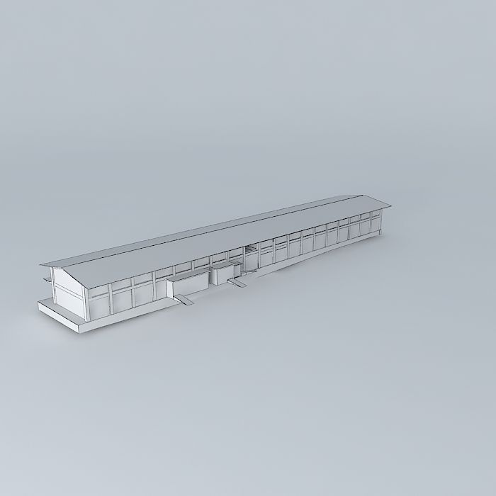 Cucei building V2 Free 3D model_4