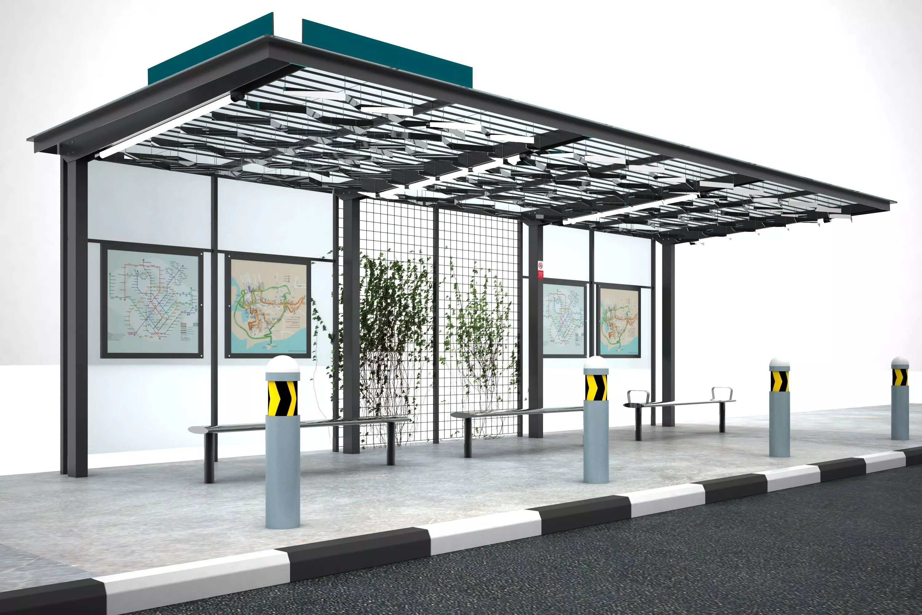 BUS SHELTER TYPE 2 3D model_0