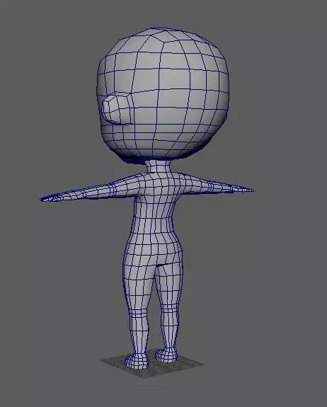 Chibi Basemesh Low-poly 3D model