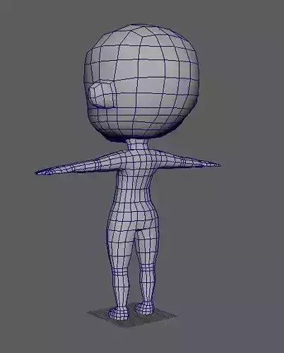 Chibi Basemesh Low-poly 3D model