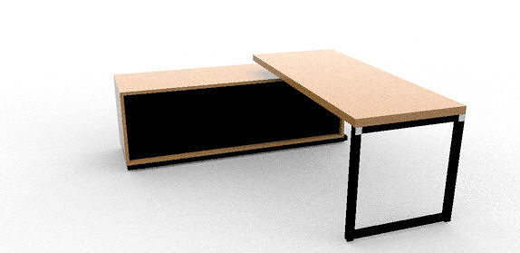 office desk  Low-poly 3D model
