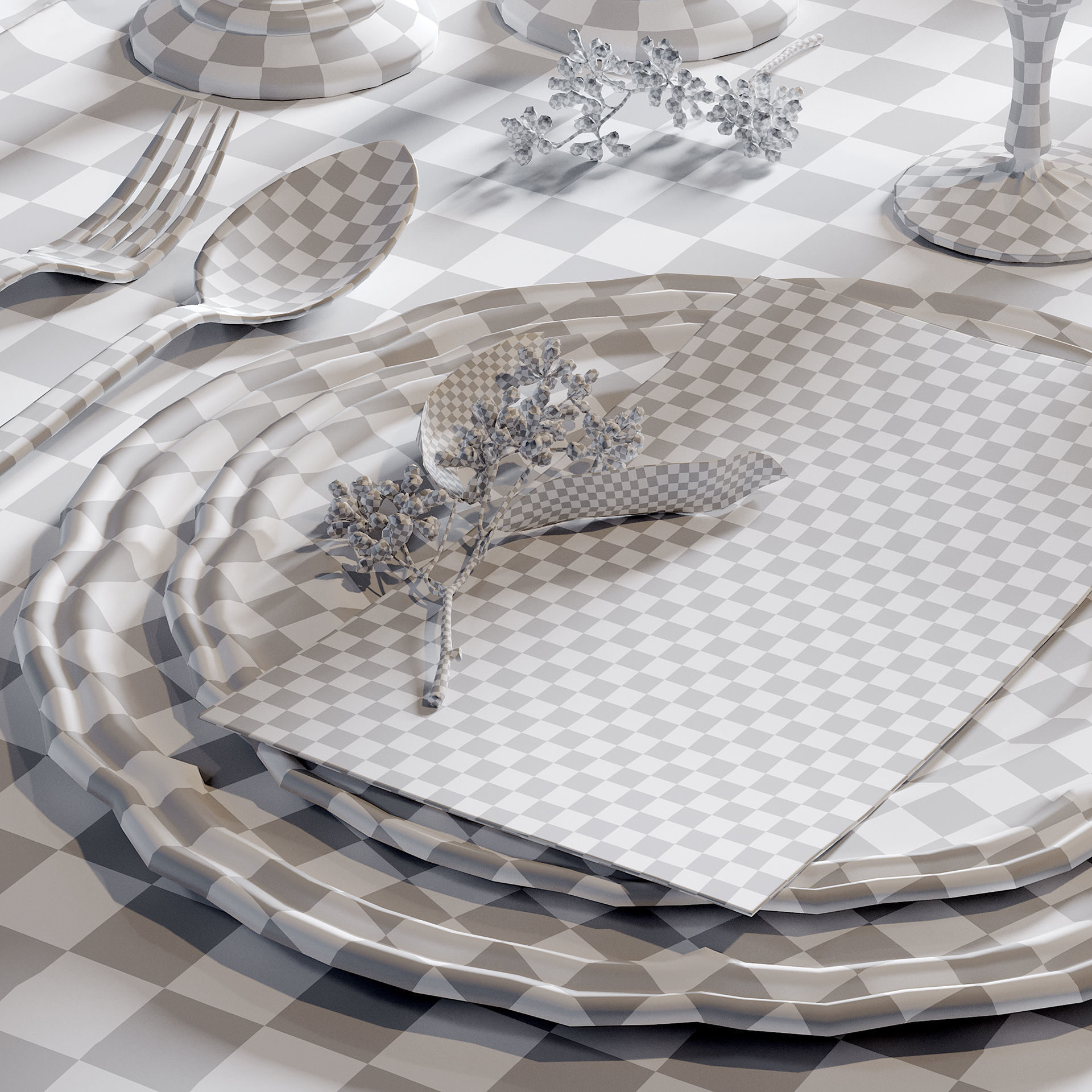 Table setting 2 3D model_7