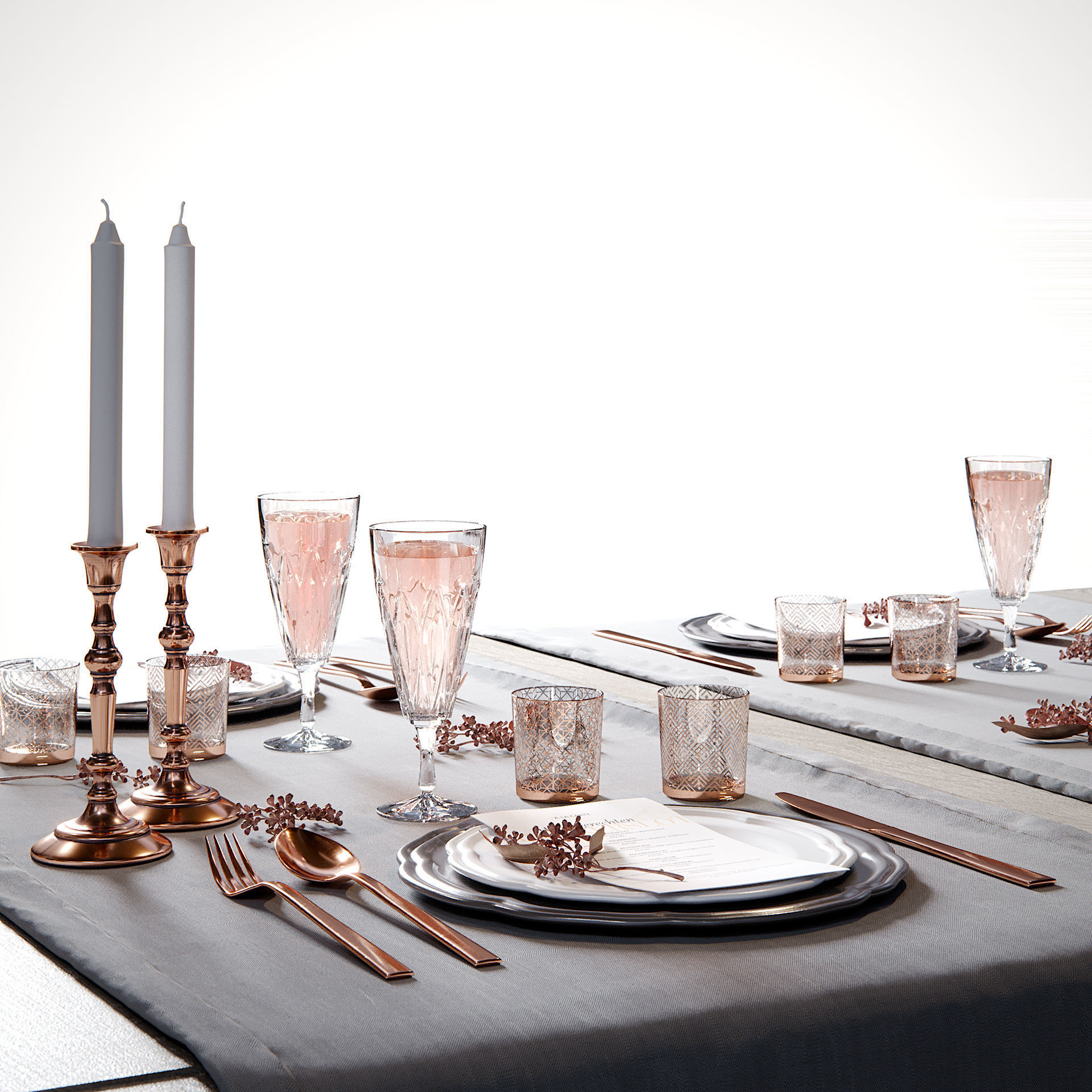 Table setting 2 3D model_4
