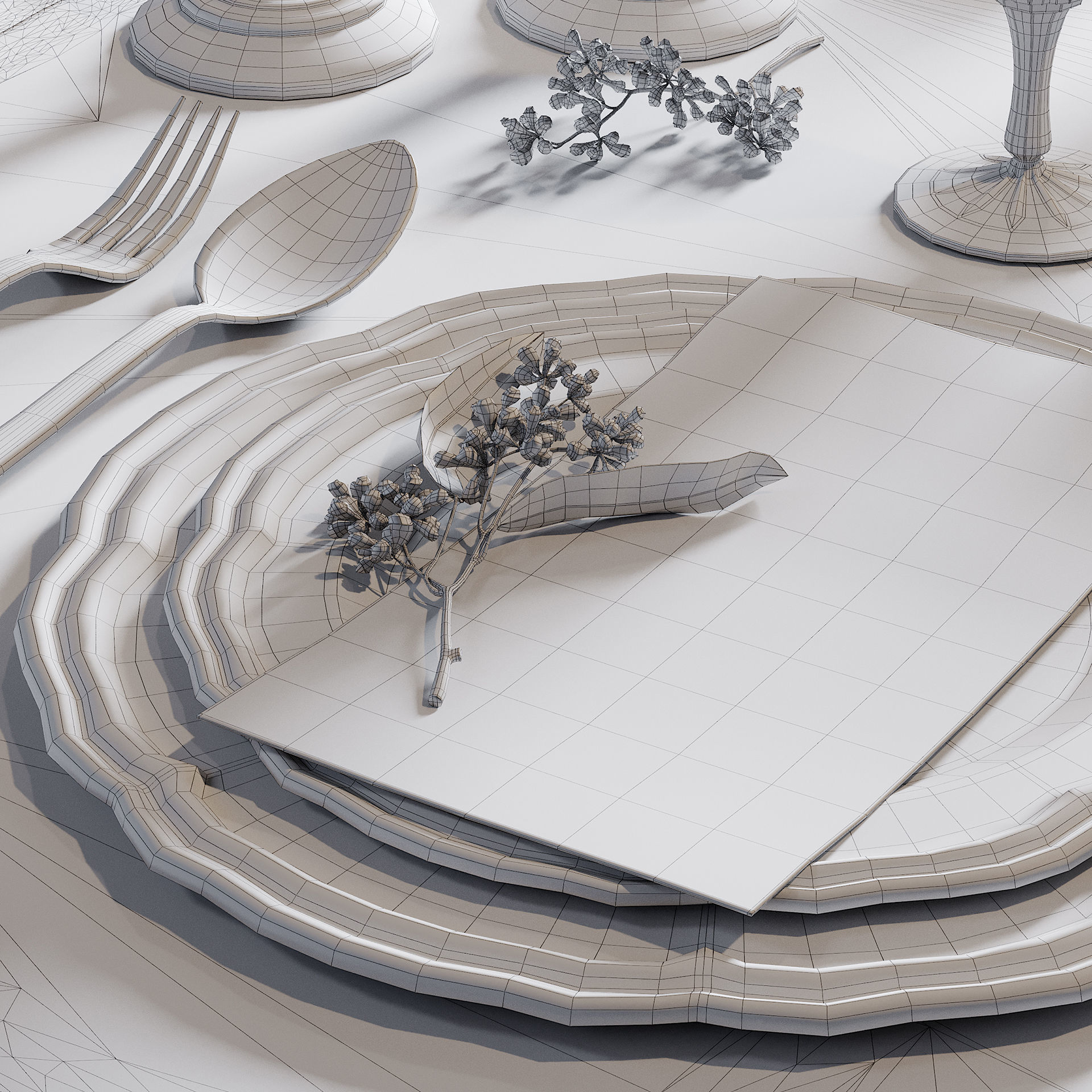 Table setting 2 3D model_6