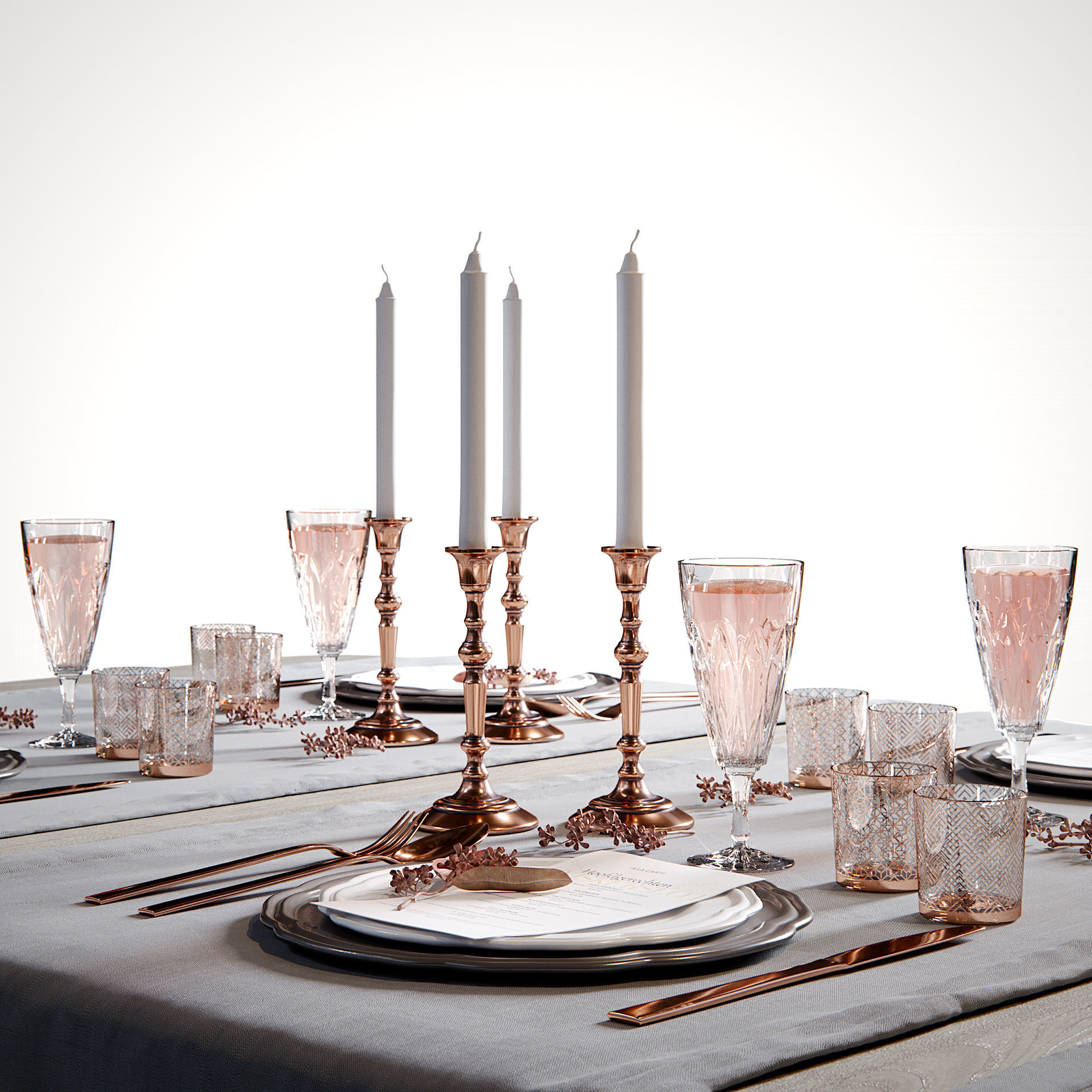 Table setting 2 3D model_0