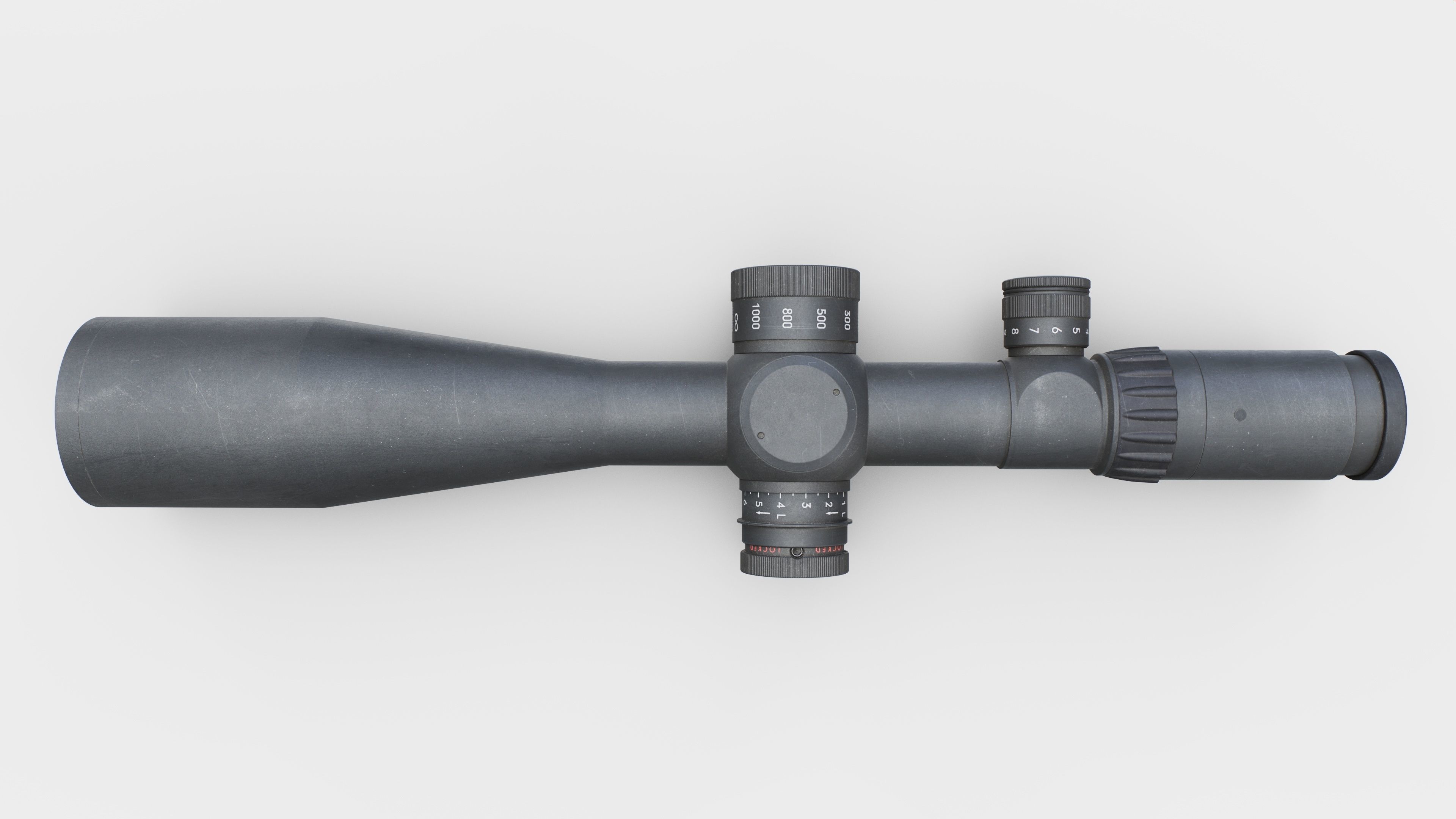 Schmidt and Bender 5-25x56 PM II Precision Rifle Scope Low-poly 3D model_18
