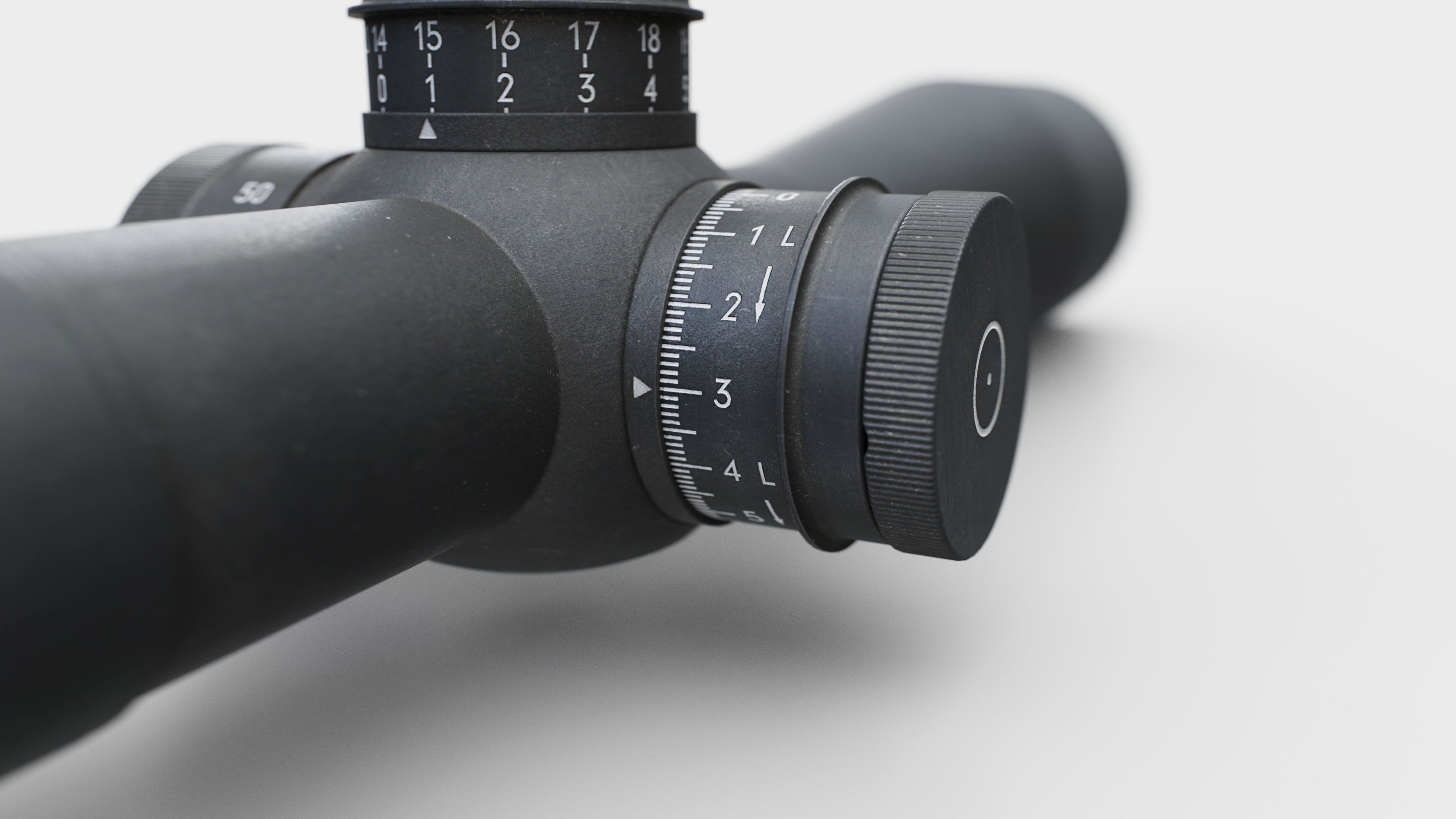 Schmidt and Bender 5-25x56 PM II Precision Rifle Scope Low-poly 3D model_32