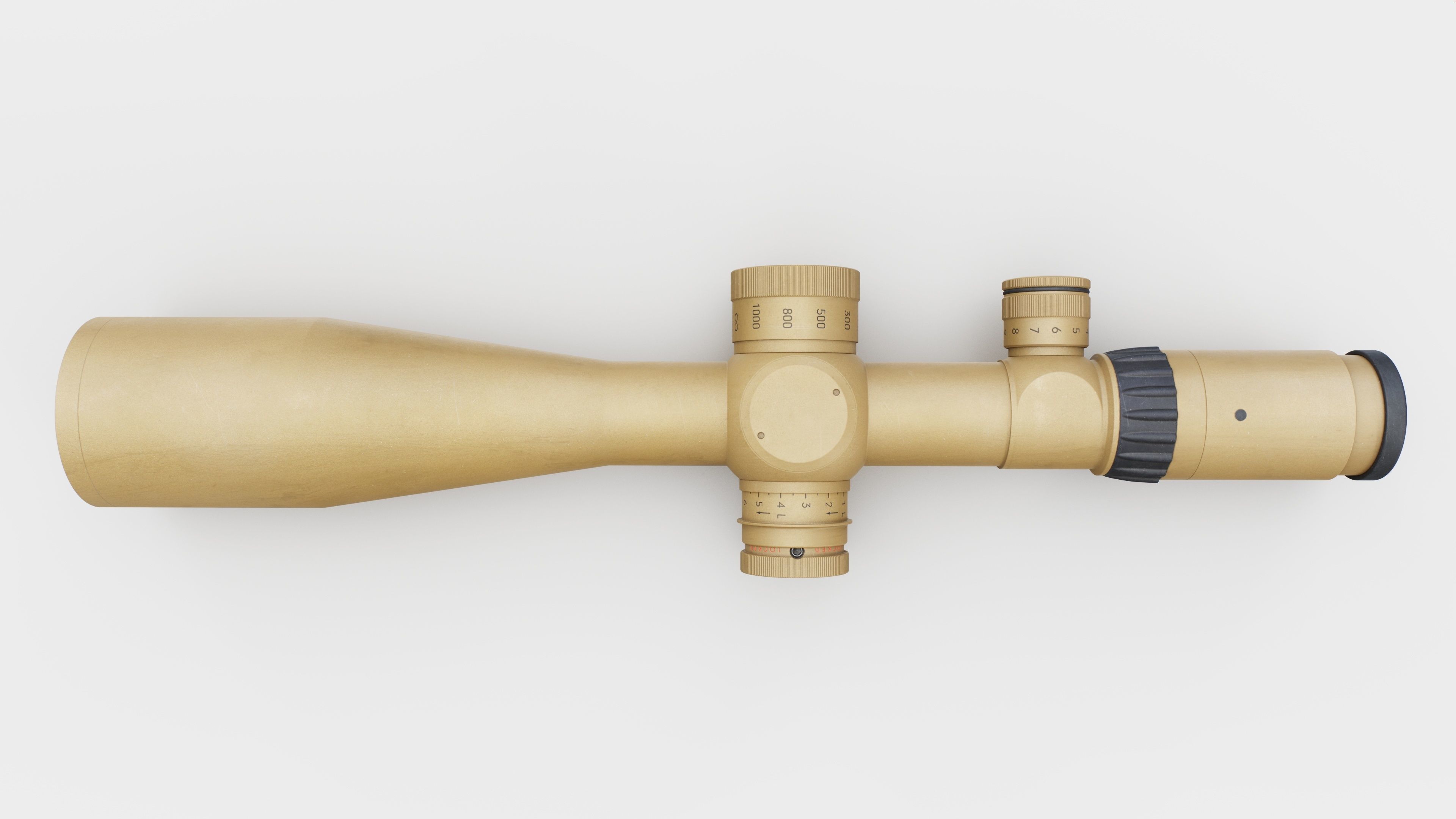 Schmidt and Bender 5-25x56 PM II Precision Rifle Scope Low-poly 3D model_19