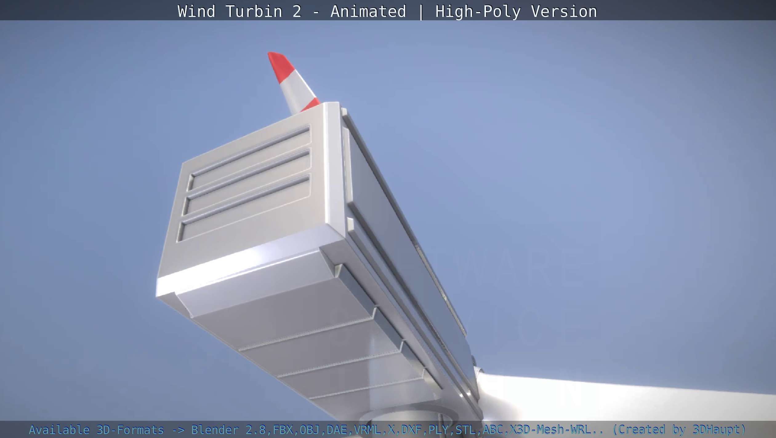 Animated Wind Turbin 2 - High-Poly Version 3D model_84