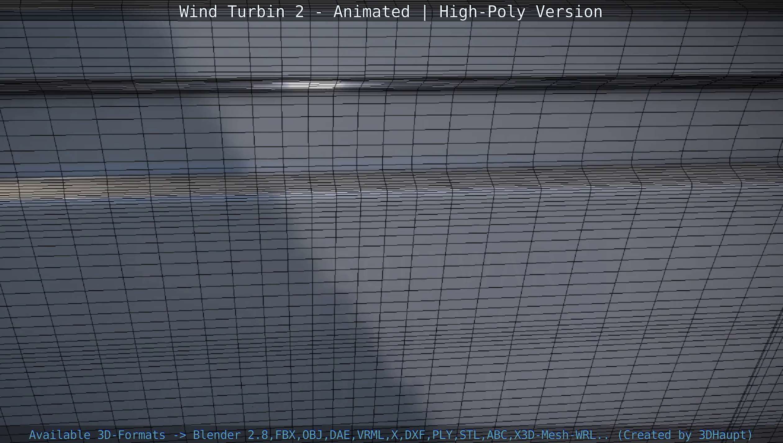 Animated Wind Turbin 2 - High-Poly Version 3D model_75