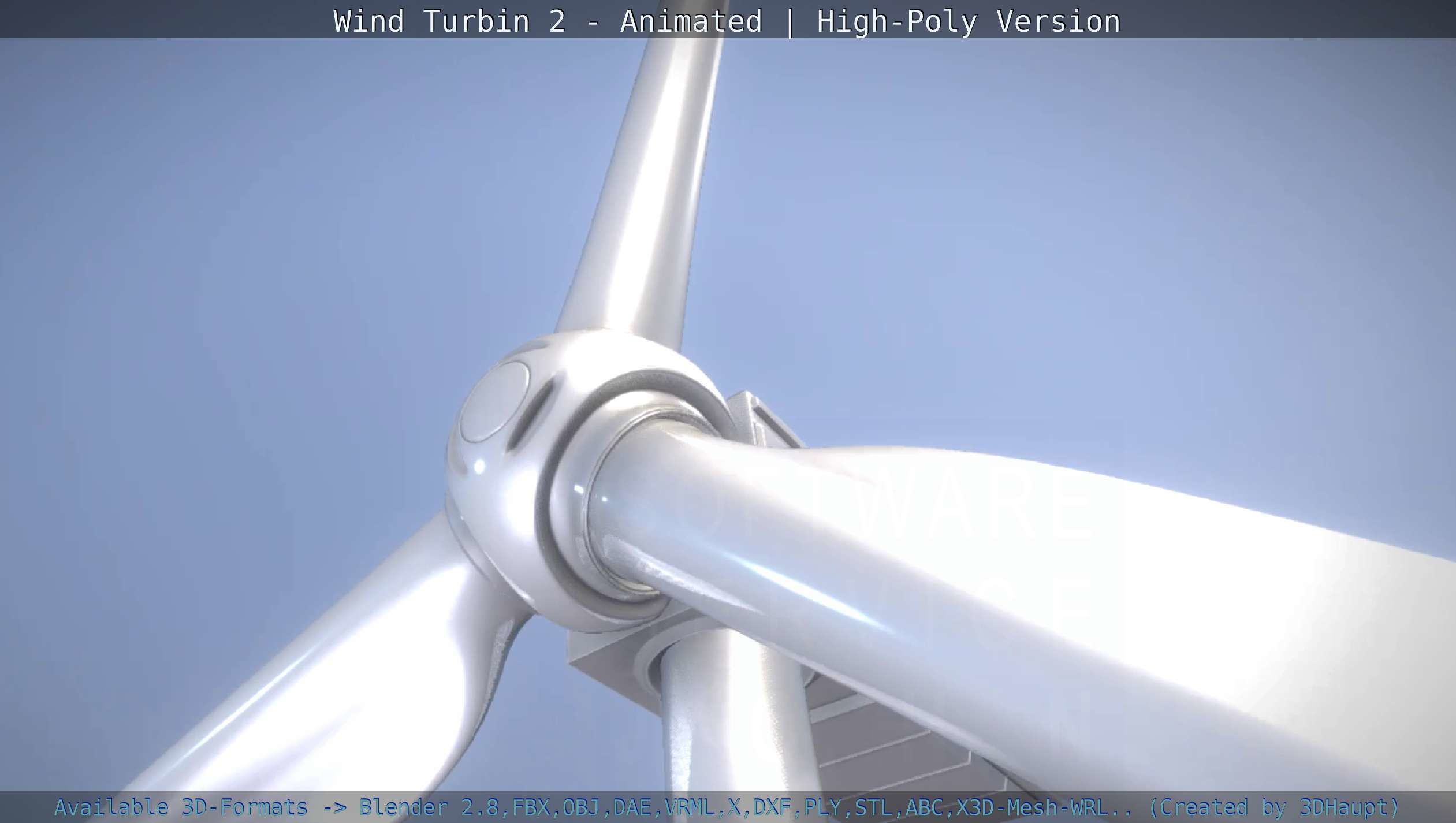 Animated Wind Turbin 2 - High-Poly Version 3D model_53