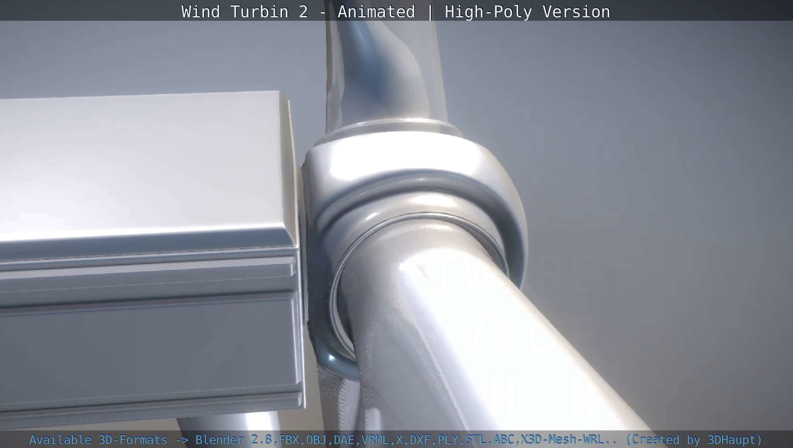 Animated Wind Turbin 2 - High-Poly Version 3D model_54