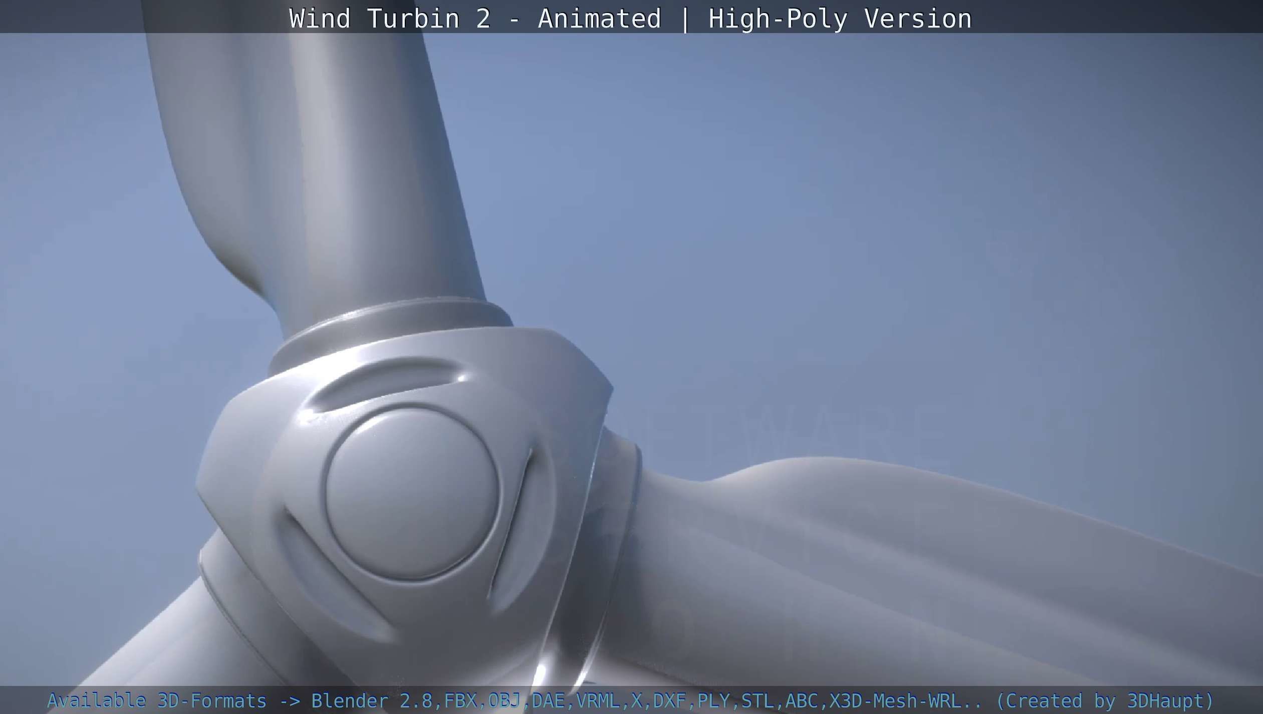 Animated Wind Turbin 2 - High-Poly Version 3D model_11