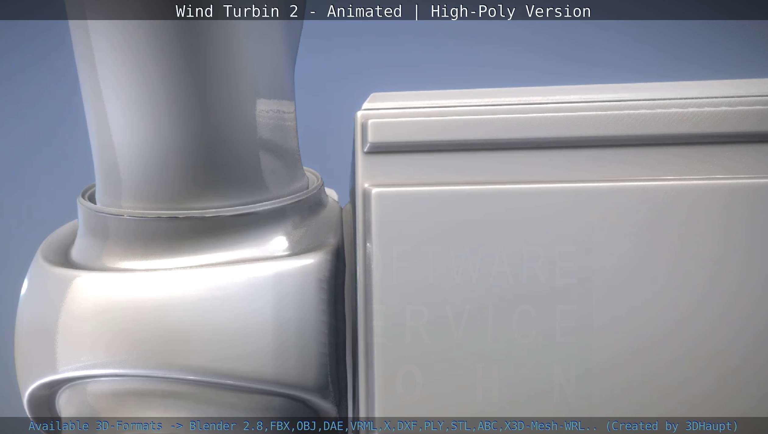 Animated Wind Turbin 2 - High-Poly Version 3D model_41