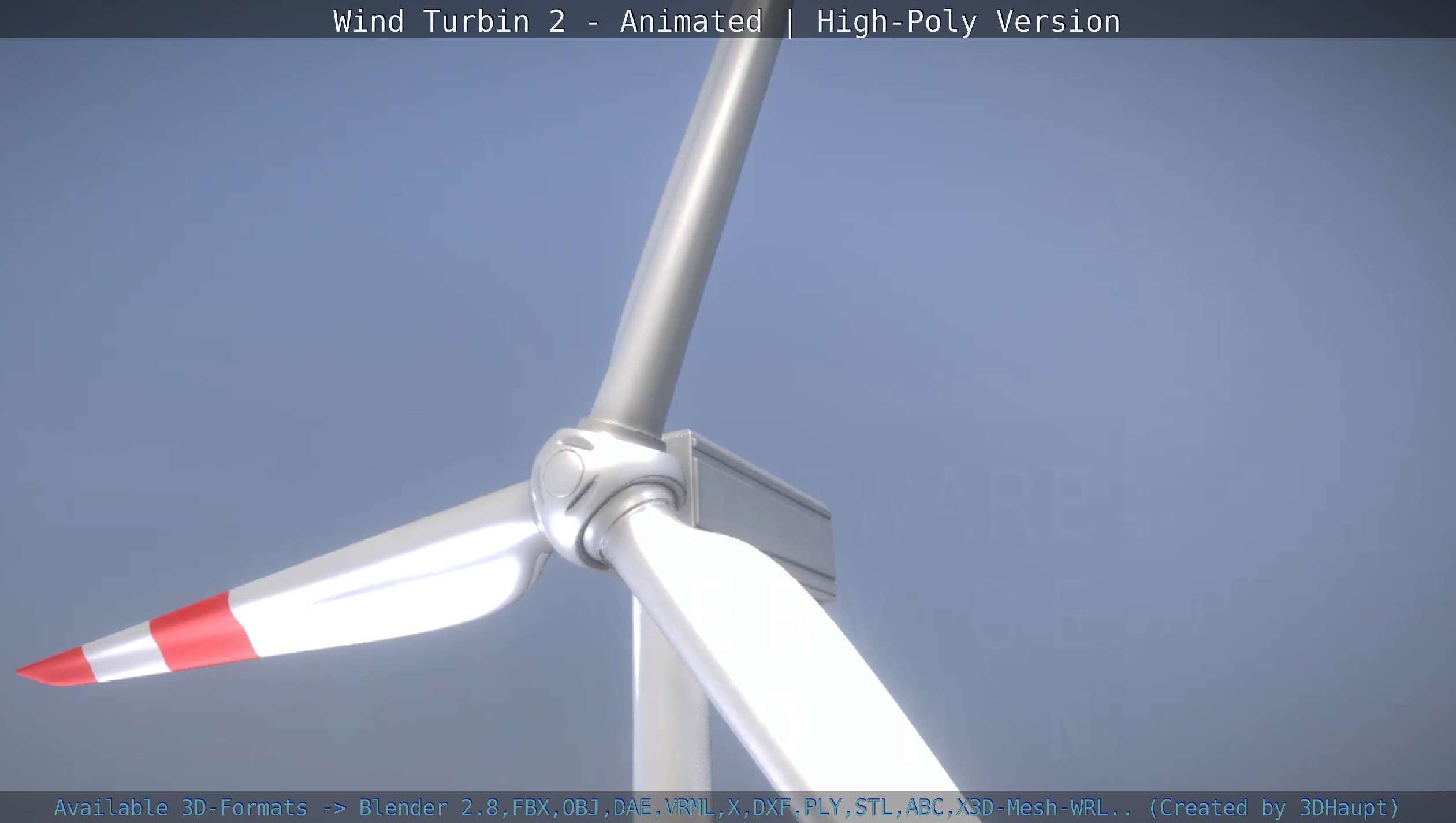 Animated Wind Turbin 2 - High-Poly Version 3D model_51