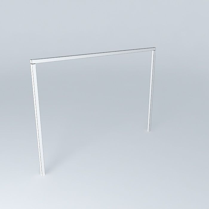 No soccer goal stand Free 3D model_3