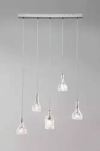 Lamp with glass Vases