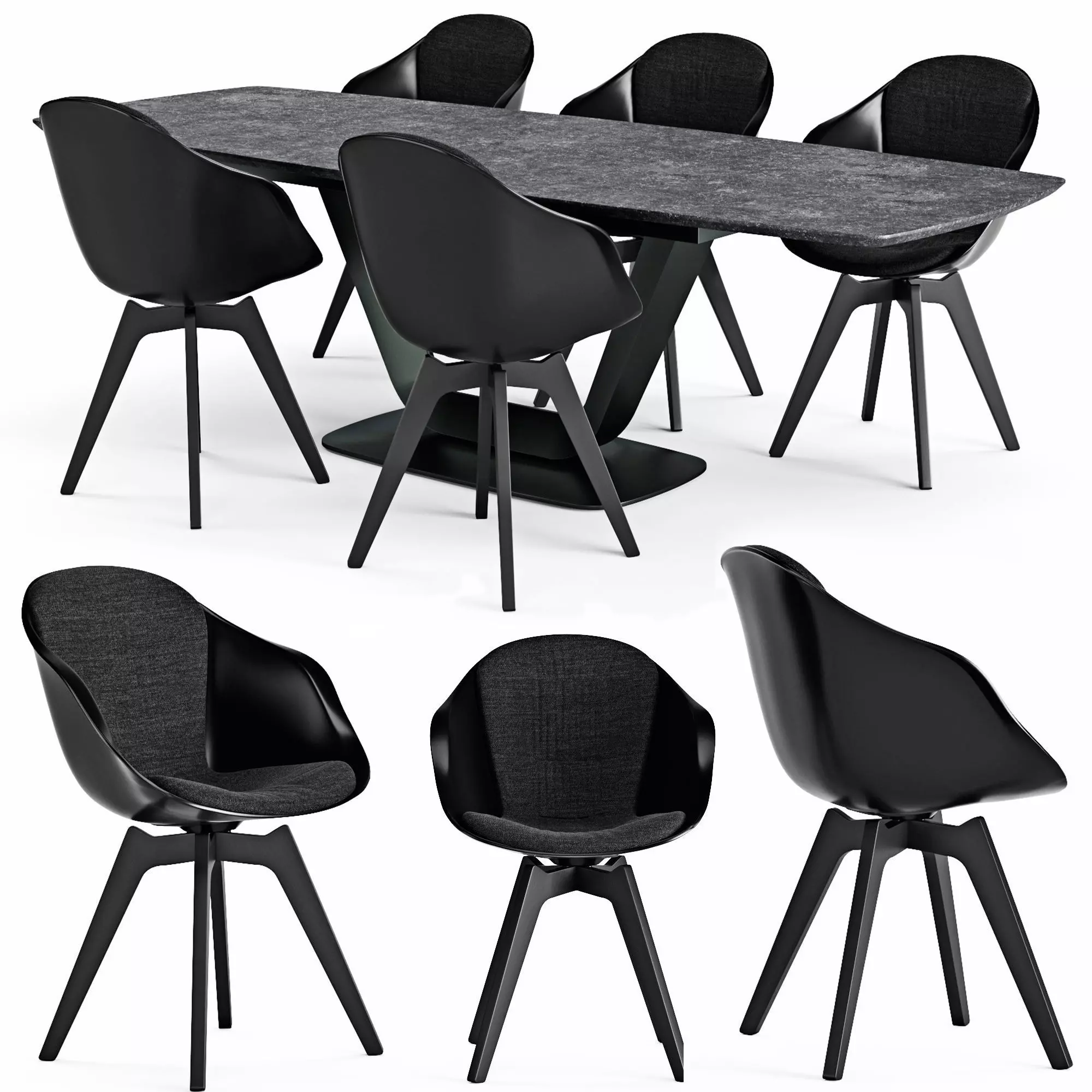 Table and chair Alicante Adelaide 3D model