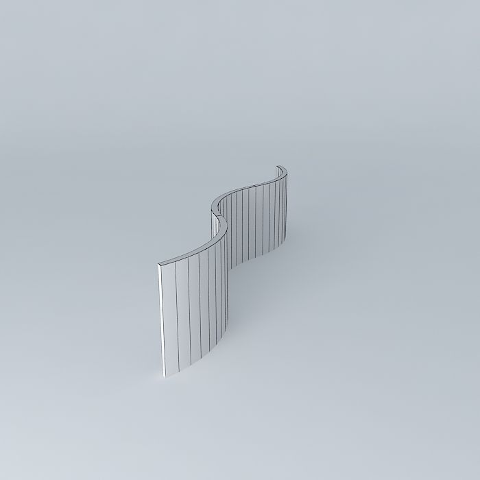 Curve wall panel free 3D Model MAX OBJ 3DS FBX STL SKP | CGTrader.com
