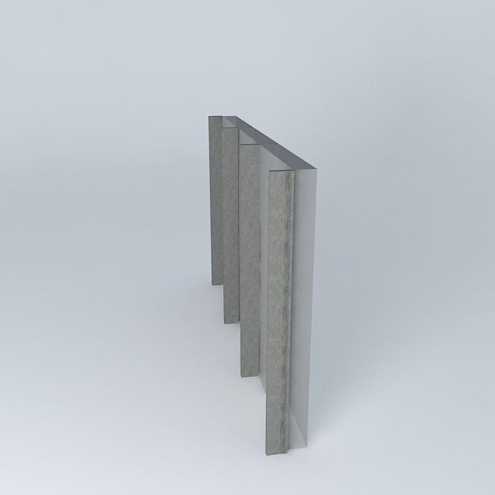 3 glass panel Free 3D model_2