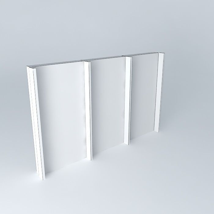 3 glass panel Free 3D model_3
