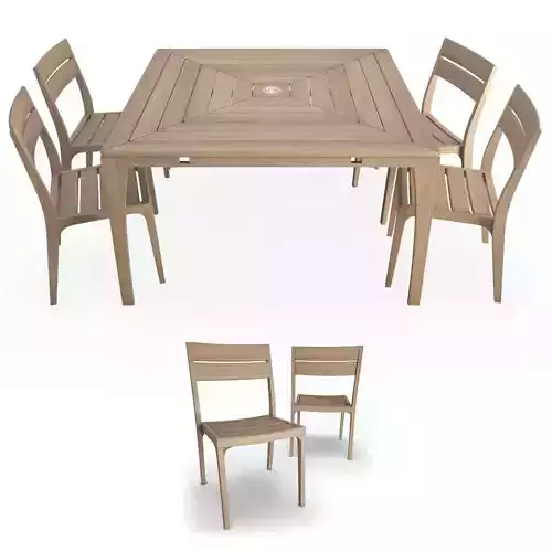 Village Outdoor Table and Chairs Unopiu 