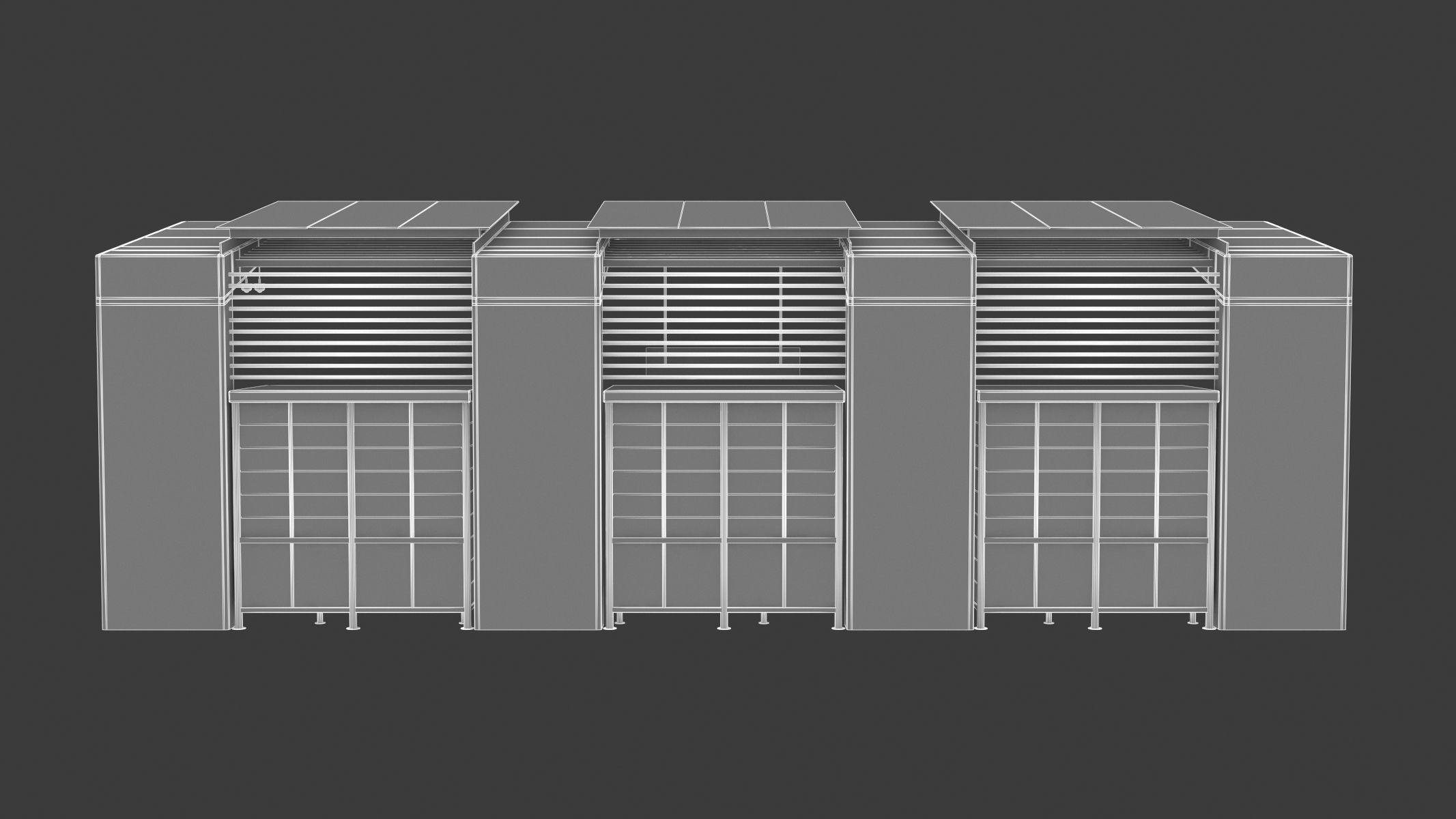 Bus Stop 10 Low-poly 3D model_12