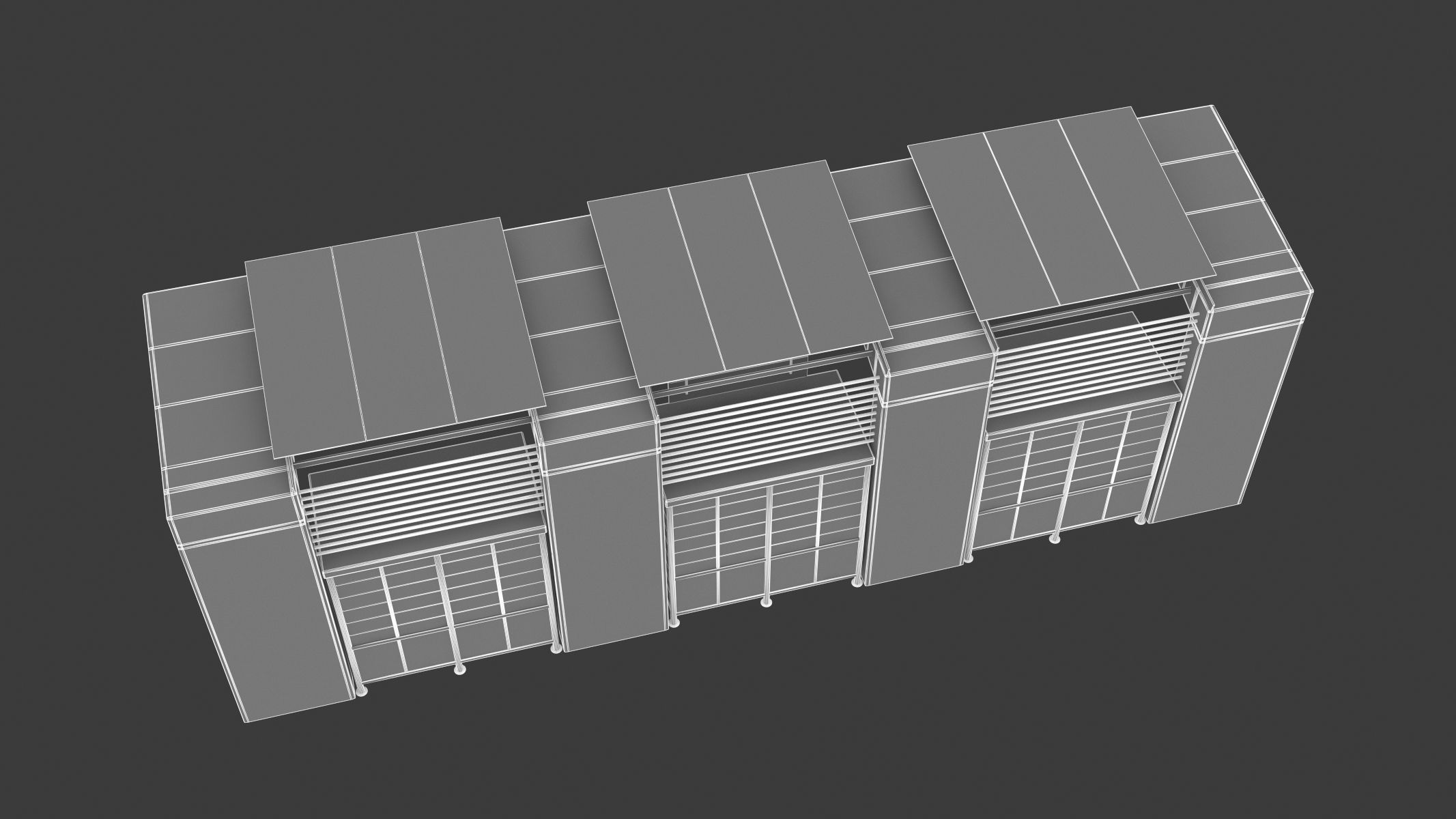 Bus Stop 10 Low-poly 3D model_13