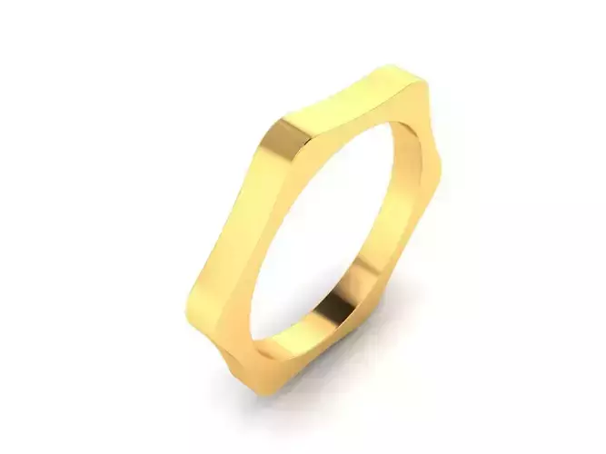 Women Band Ring 3dm render detail