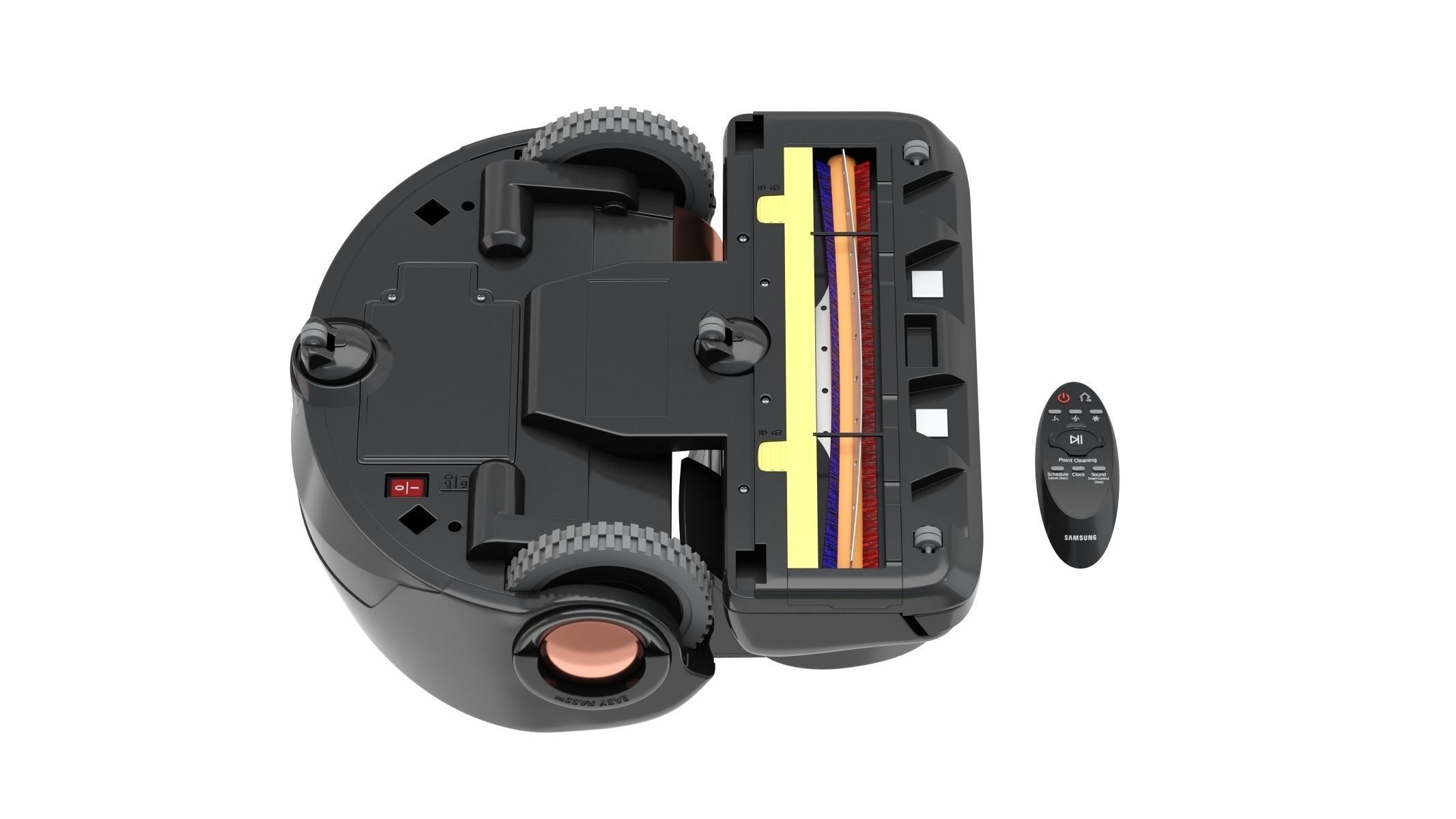 Samsung Powerbot Turbo Robot Vacuum with Remote Controller 3D model_4