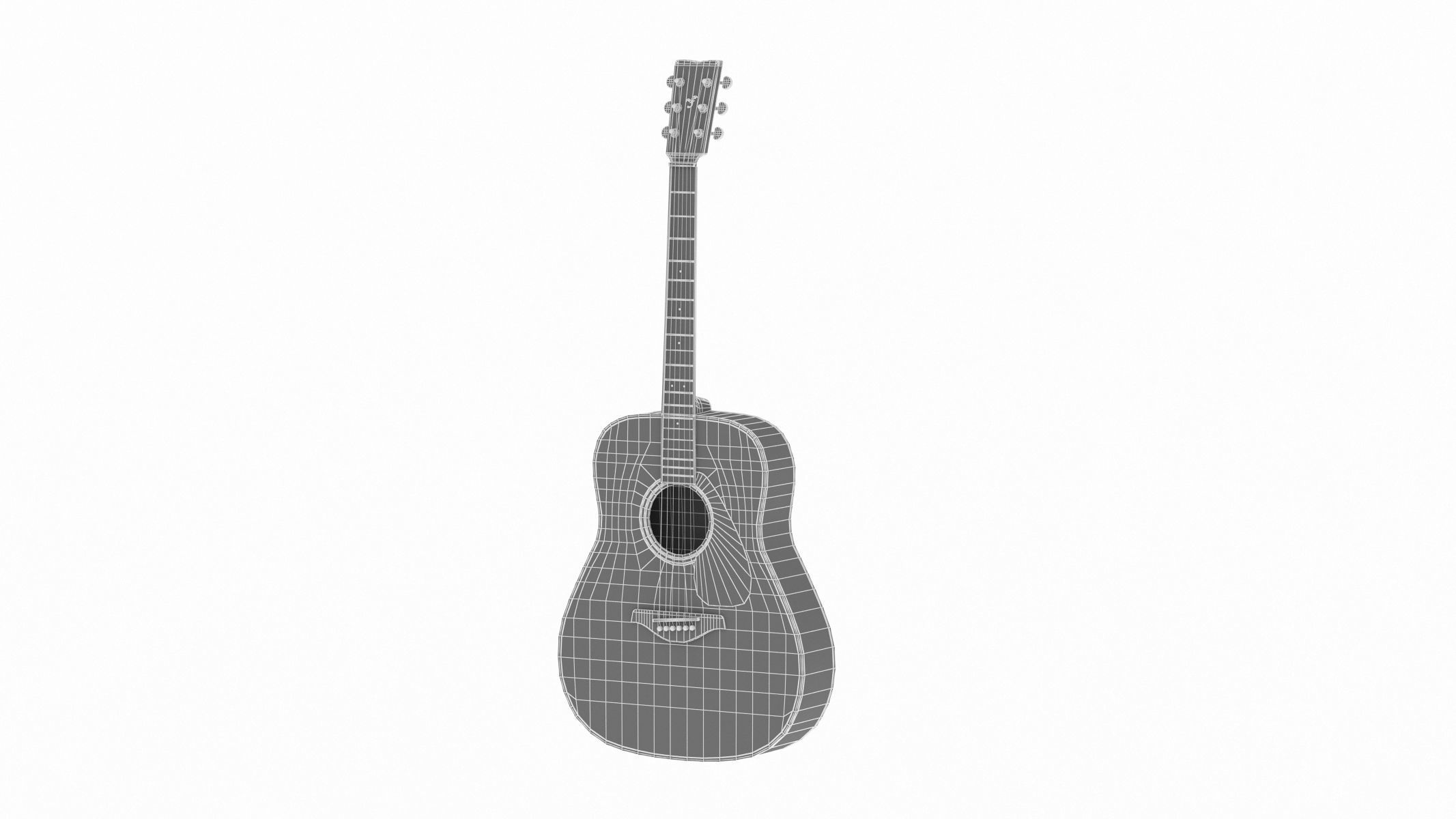 Yamaha Acoustic Guitar F830 3D model_1