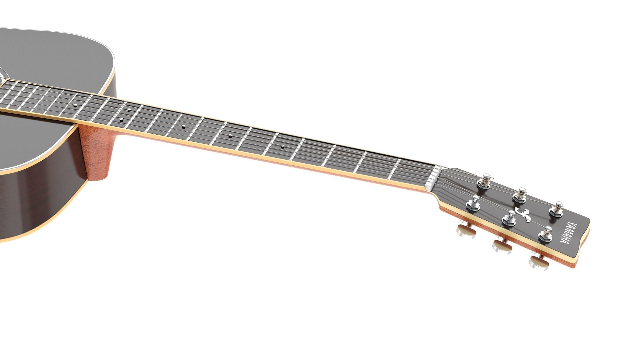 Yamaha Acoustic Guitar F830 3D model_6