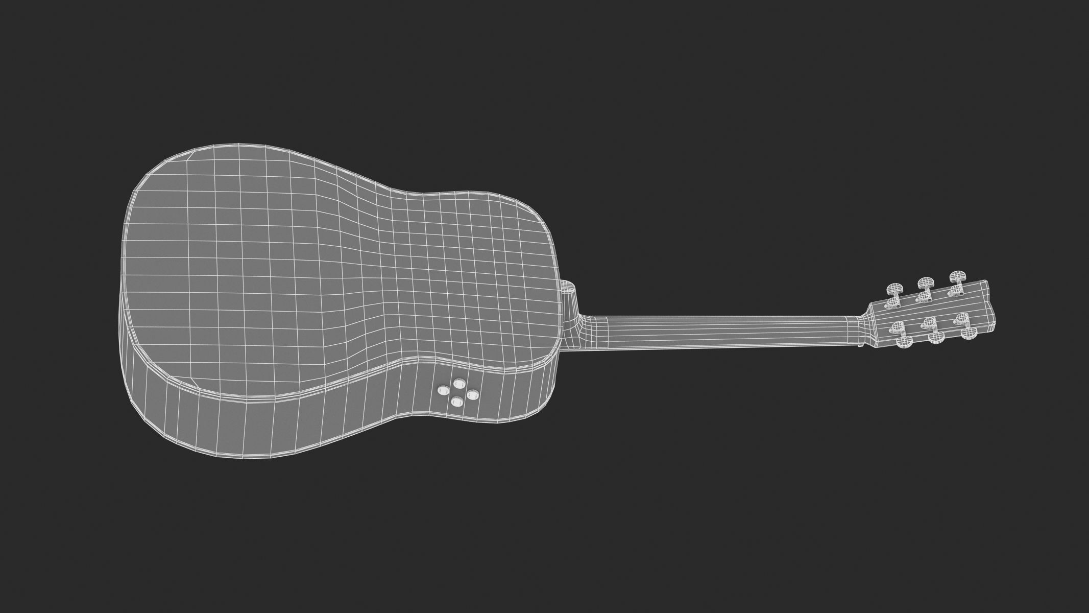 Yamaha Acoustic Guitar F830 3D model_10