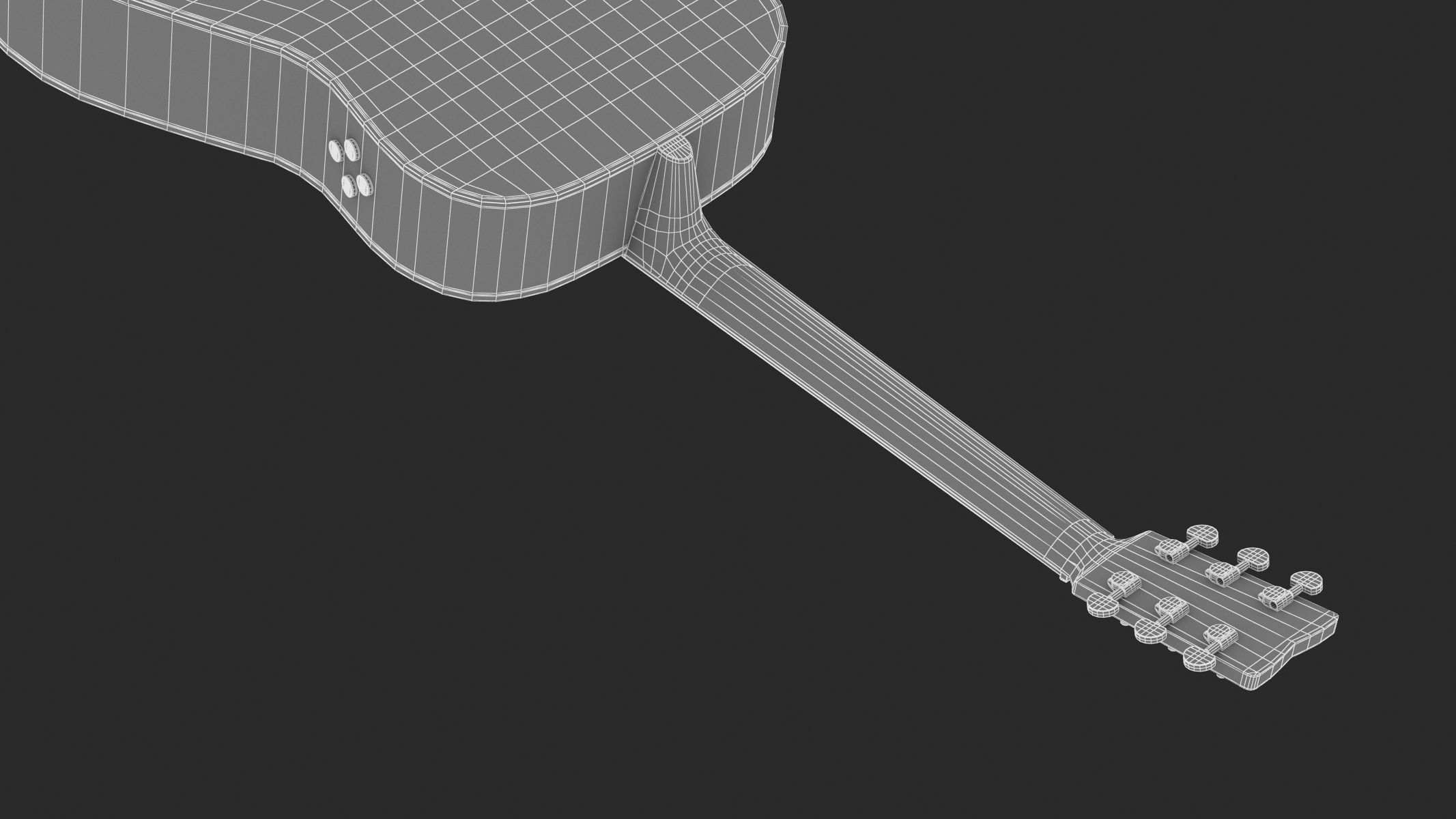 Yamaha Acoustic Guitar F830 3D model_11