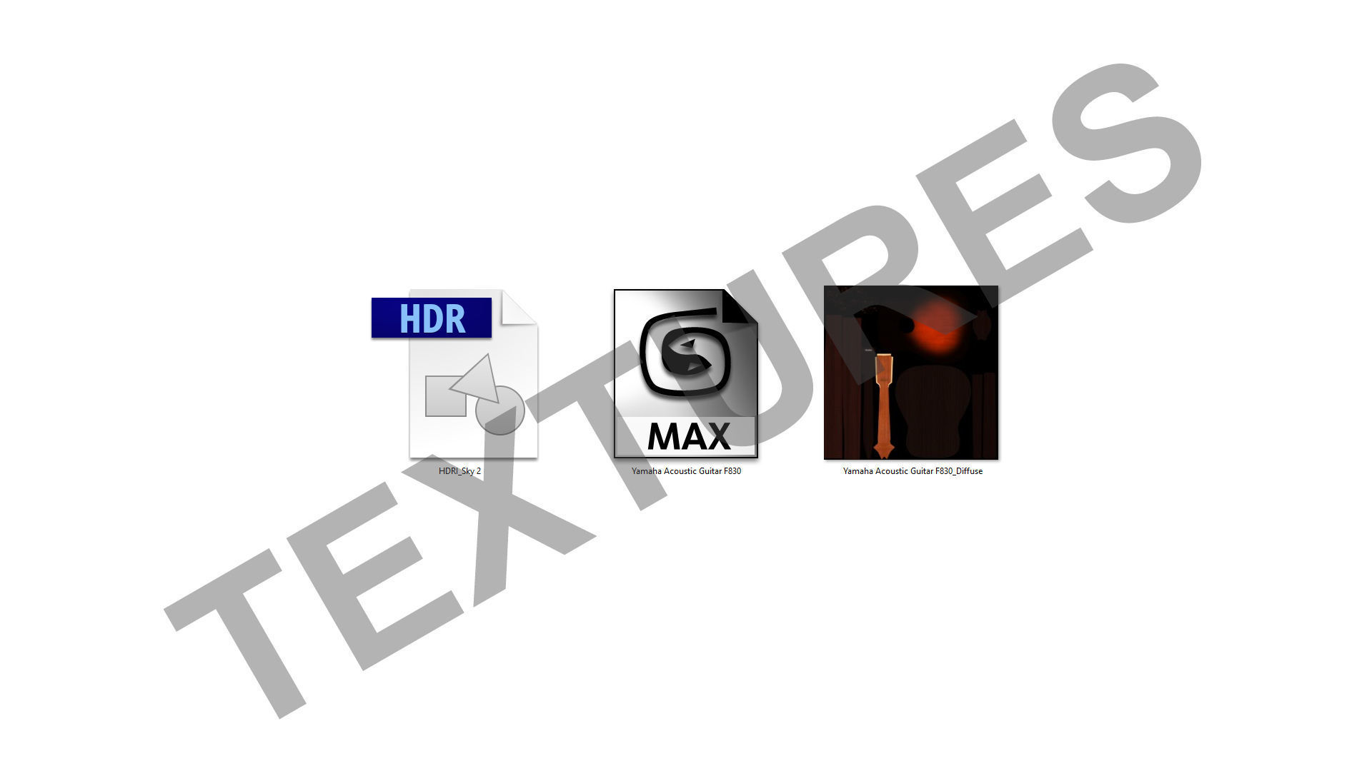 Yamaha Acoustic Guitar F830 3D model_14