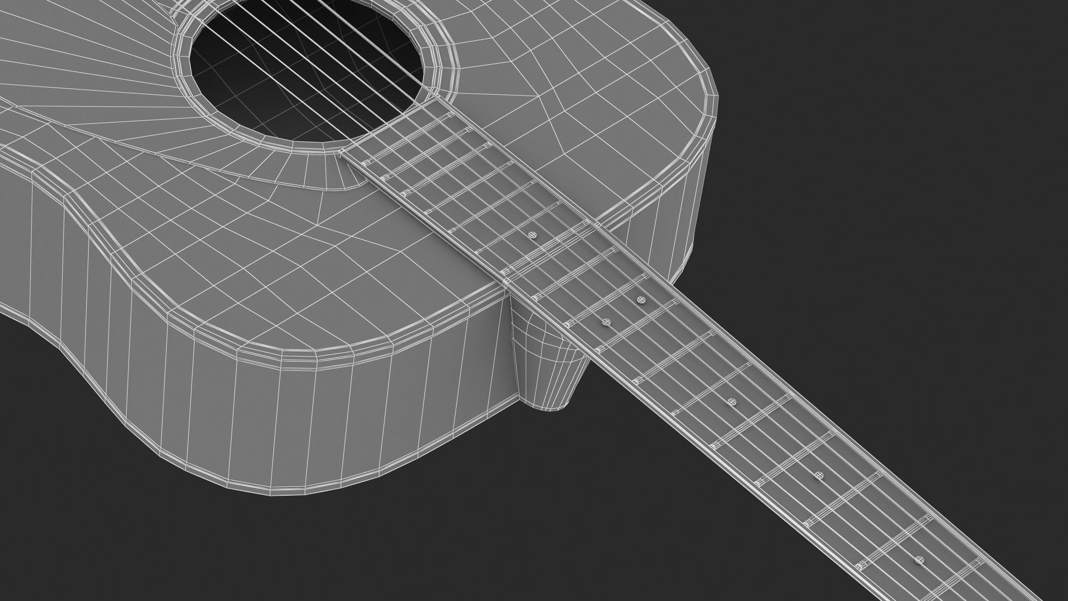 Yamaha Acoustic Guitar F830 3D model_9