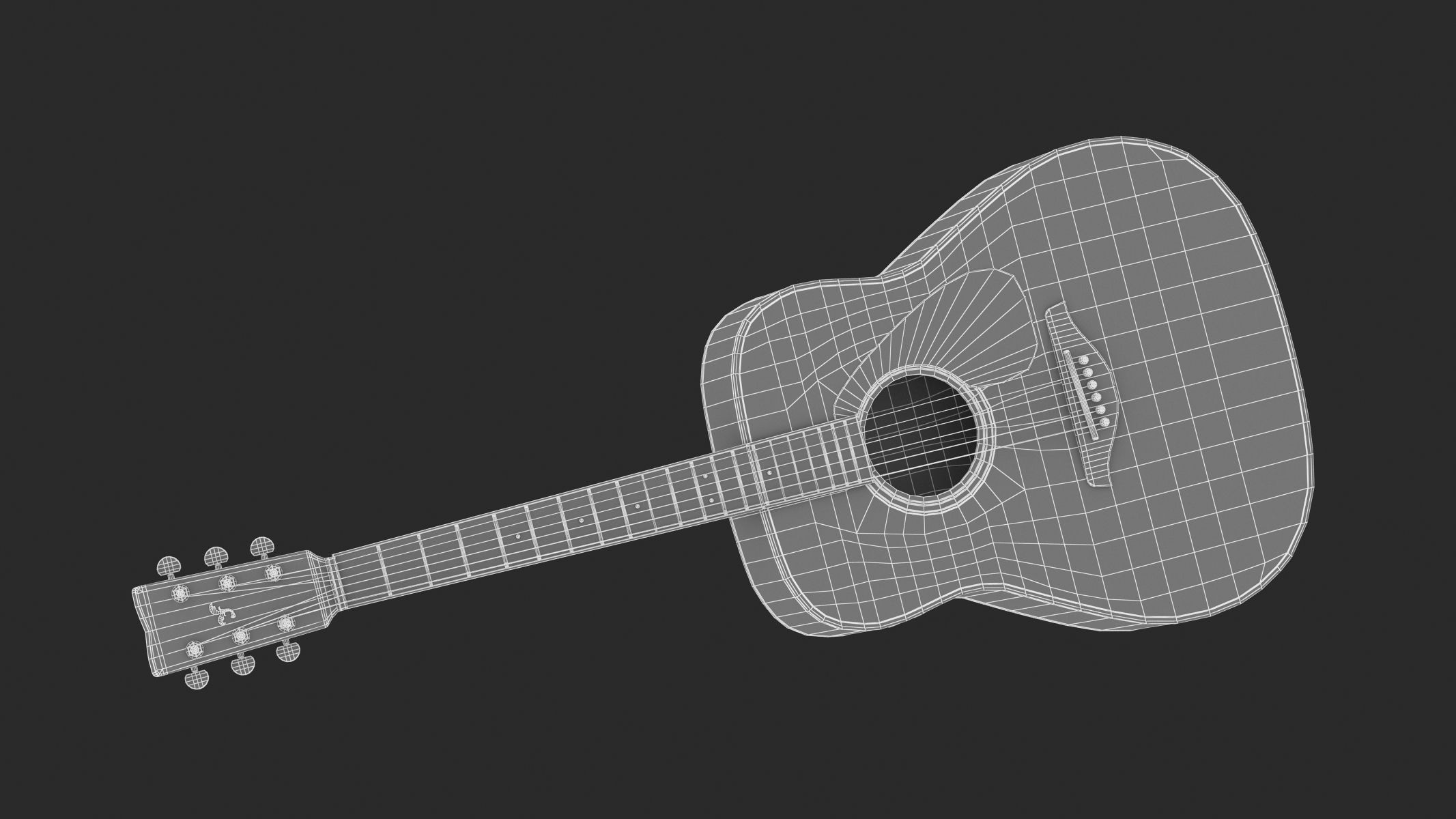 Yamaha Acoustic Guitar F830 3D model_12