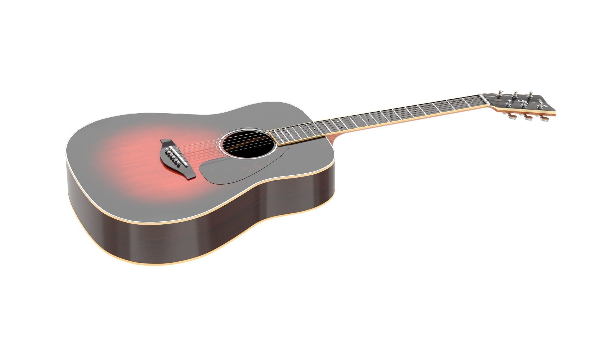Yamaha Acoustic Guitar F830 3D model_3