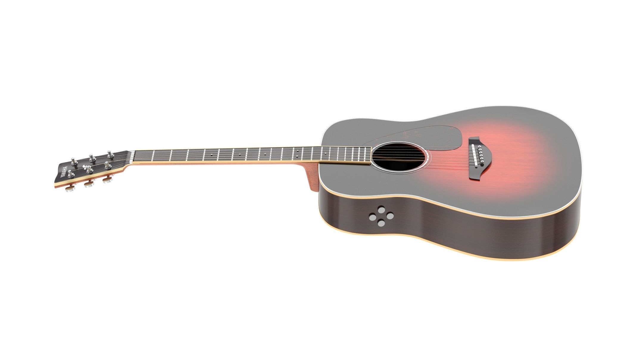 Yamaha Acoustic Guitar F830 3D model_4