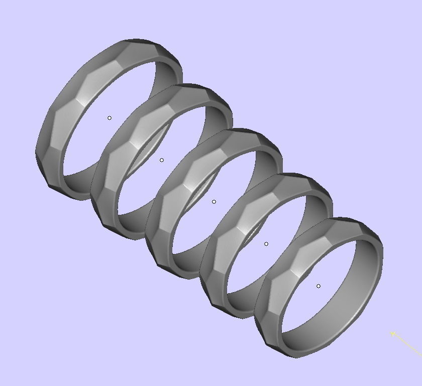 Hammered Wedding band ring 3d model  3D print model_10