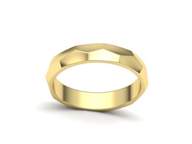 Hammered Wedding band ring 3d model  3D print model_5