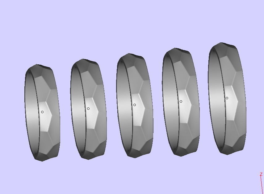 Hammered Wedding band ring 3d model  3D print model_11