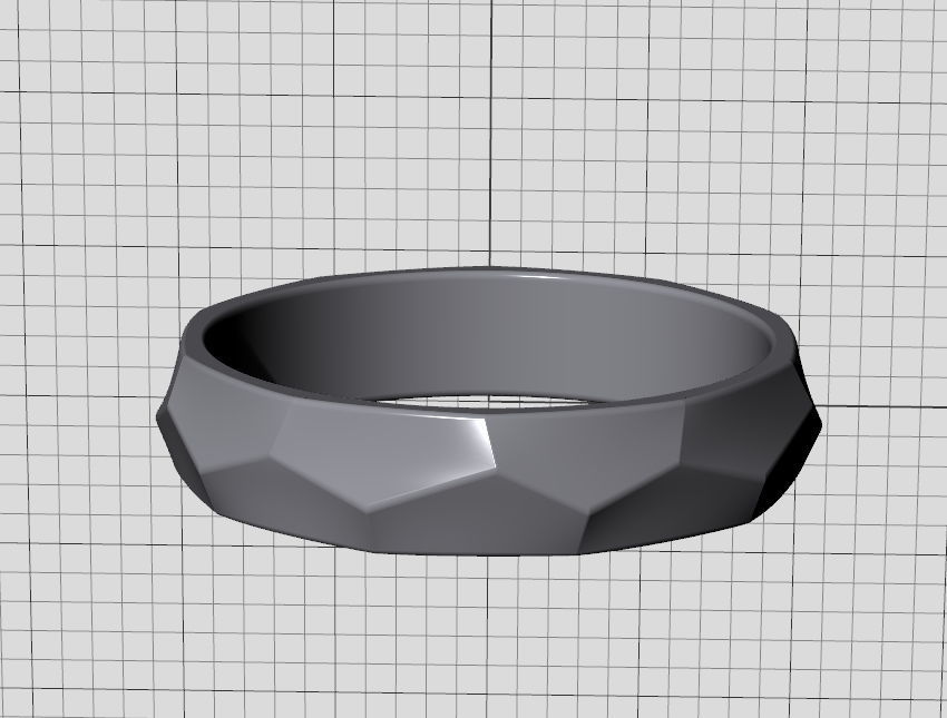 Hammered Wedding band ring 3d model  3D print model_9