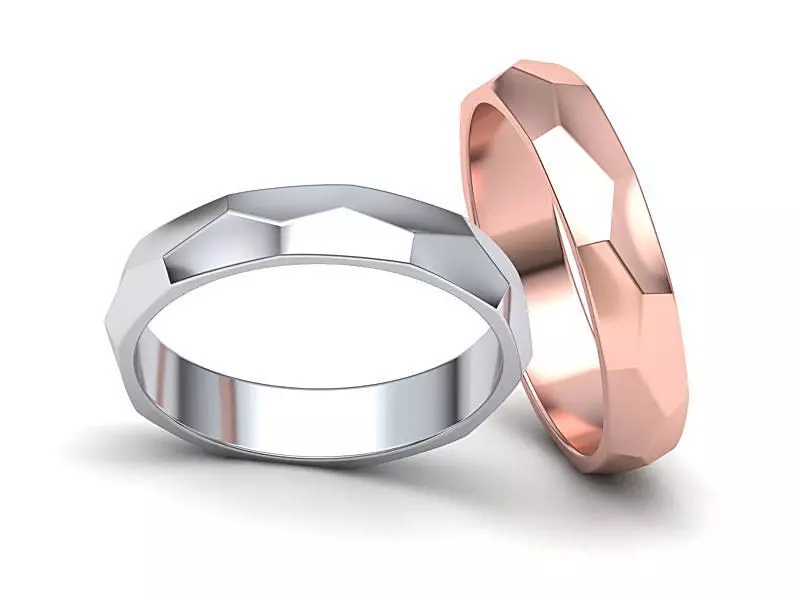Hammered Wedding band ring 3d model  3D print model_0
